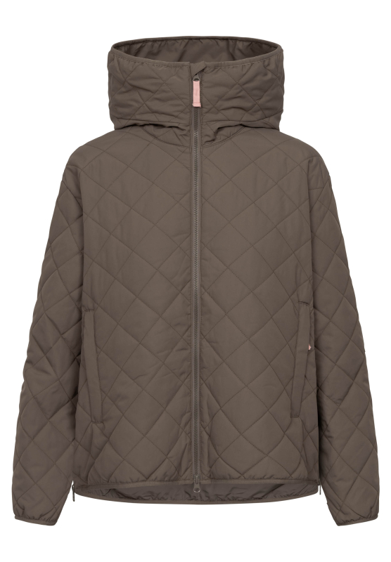 Quiltby Short Damen Übergangssteppjacke -  Morel Braun